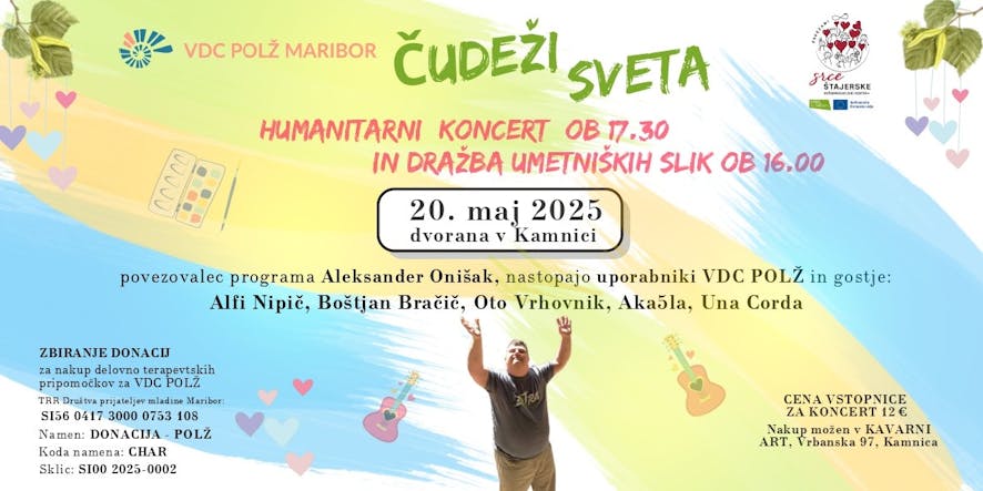 Humanitarni koncert ČUDEŽI SVETA in dobrodelna dražba